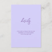 Elegant Solid Purple Lavender エンクロージャーカード (正面)
