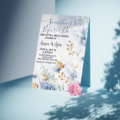 elegant Something Blue Before I do ブライダルシャワー 招待状