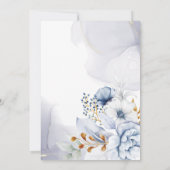 Elegant Something Blue Before I Do Bridal Shower 招待状 (裏面)