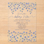 Elegant Something Blue Before I do Floral アクリル招待状 (正面)