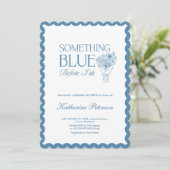 Elegant Something Blue Bridal Shower 招待状 (スタンド正面)