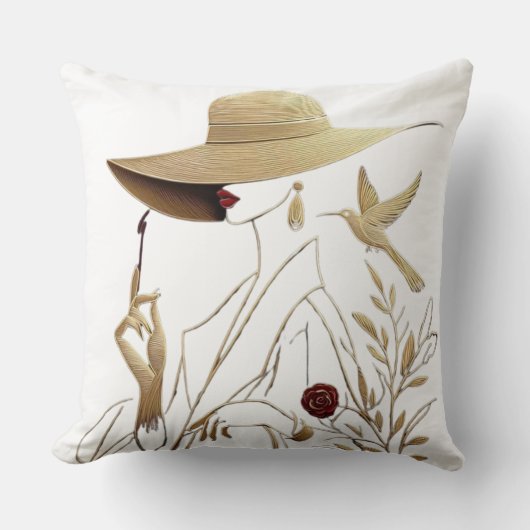 Elegant & Sophisticated Throw Pillow クッション (正面)