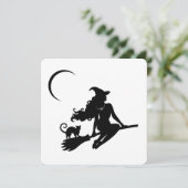 Elegant Sorceress Halloween Celebration Invite シーズンカード (スタンド正面)