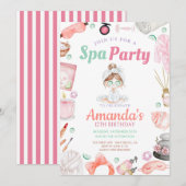 Elegant Spa day Birthday 招待状 (正面/裏面)
