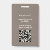 Elegant Spa & Salon Beauty Employee Badge バッジ (裏面)