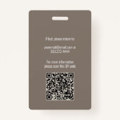 Elegant Spa & Salon Beauty Employee Badge バッジ (裏面)