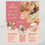 Elegant Spa & Salon Beauty Flyer Template チラシ (正面)