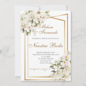 Elegant Spanish Wedding Invitation 招待状 (正面)