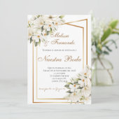Elegant Spanish Wedding Invitation 招待状 (スタンド正面)