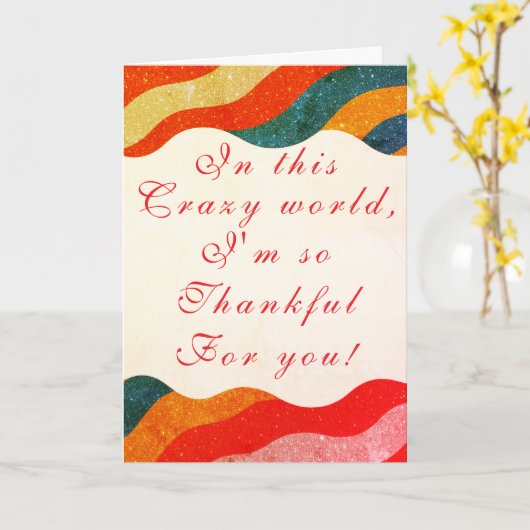 Elegant Sparkly Look Gratitude Birthday カード (黄色い花)