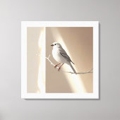Elegant Sparrow Bird Wall Art Print – Minimalist  キャンバスプリント (正面)