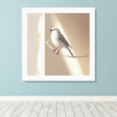 Elegant Sparrow Bird Wall Art Print – Minimalist  キャンバスプリント (インサイチュ (ウッドフロア))