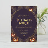 Elegant Spiderweb Halloween Invitation 招待状 (スタンド正面)
