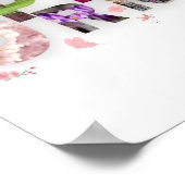 Elegant Spring Blooms Floral Typography Photo Coll ポスター (角)