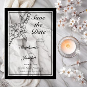 Elegant Spring Blossoms Wedding Save the Date アクリル招待状
