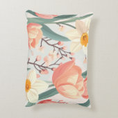 Elegant Spring Floral Pillow – Pastel Tulips アクセントクッション (裏面(縦))