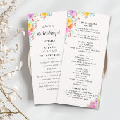 Elegant Spring Flowers Botanical Wedding プログラム