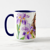 Elegant Spring Iris Floral IWD Gift マグカップ (左)