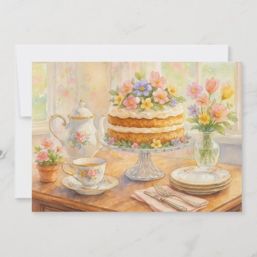 Elegant Spring Tea Party  招待状 (裏面)