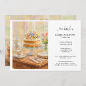 Elegant Spring Tea Party  招待状 (正面/裏面)