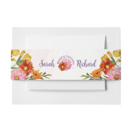 Elegant Spring Wildflower Floral Wedding 招待状ベリーバンド