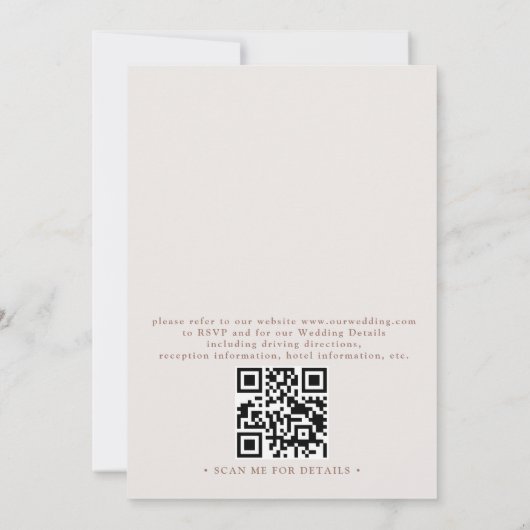 Elegant Spring Wildflower Meadow QR Code Wedding 招待状 (裏面)