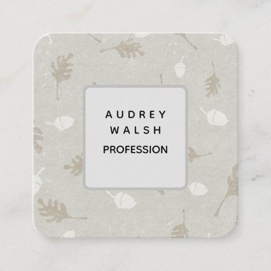 Elegant Square Business Card Design entrepreneurs スクエア名刺 (正面)