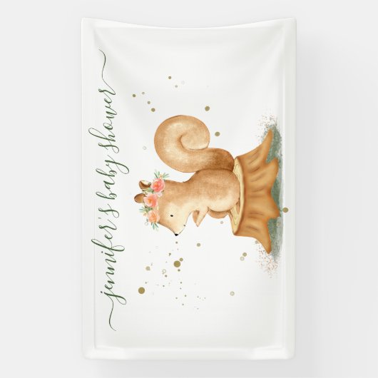 Elegant Squirrel wildlife farm forest animal 横断幕 (縦)