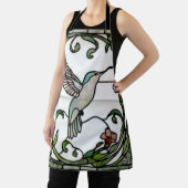 Elegant stain glass art nouveau hummingbird エプロン (インサイチュ)