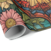 Elegant stain glass butterfly garden ラッピングペーパー (ロールコーナー)