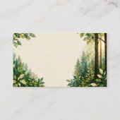 Elegant Stained Glass Forest Nature Business Card 名刺 (裏面)