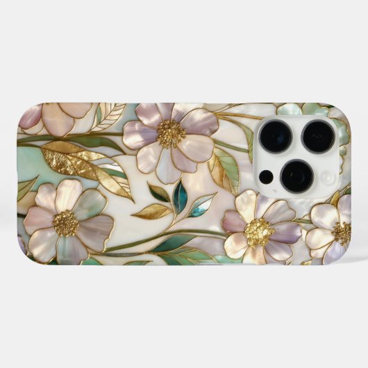 Elegant Stained Glass iPhone Case Soft Pastel Flow Case-Mate iPhoneケース (裏面 (横))