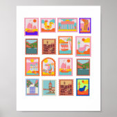 ELEGANT STAMPS ART Poster ポスター (正面)