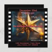 Elegant Star Christmas Party 招待状 (正面/裏面)