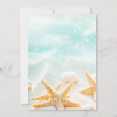 Elegant Starfish Shell Ocean Beach Bridal Shower 招待状 (裏面)