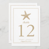 Elegant Starfish | Table Number 招待状 (正面/裏面)