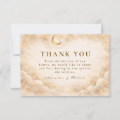 Elegant Starry Night Wedding サンキューカード (正面)