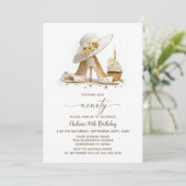 Elegant Stiletto Shoes 90th Birthday Party 招待状 (スタンド正面)