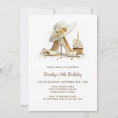 Elegant Stiletto Shoes Birthday Party 招待状 (正面)