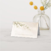 Elegant Stone & Floral Wedding Folded Place Card プレイスカード (正面)