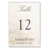Elegant Stone Wedding Table Number テーブルナンバー (正面)