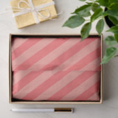 Elegant Strawberry Pink Striped Pattern 薄葉紙 (ギフト)
