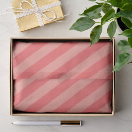 Elegant Strawberry Pink Striped Pattern 薄葉紙