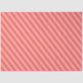 Elegant Strawberry Pink Striped Pattern 薄葉紙 (正面)