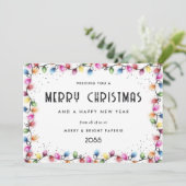 Elegant String Lights Business Christmas シーズンカード (スタンド正面)