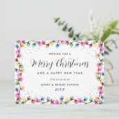 Elegant String Lights Business Christmas Card シーズンカード (スタンド正面)