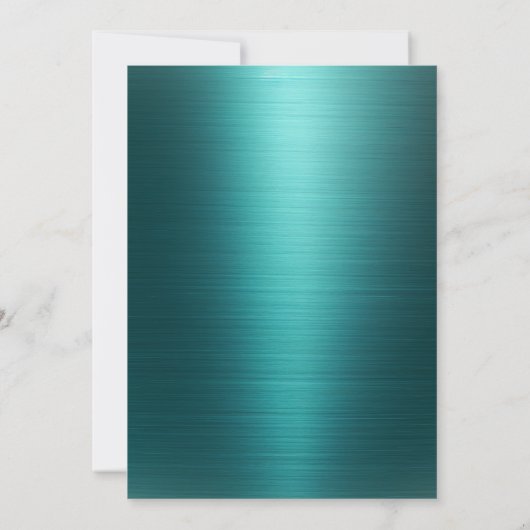 Elegant String Lights Green Metallic 50th 招待状 (裏面)