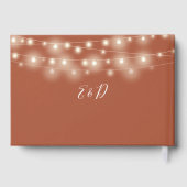 Elegant String Lights Terracotta Wedding ゲストブック (裏面)