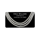 Elegant String of Pearls on Black ラベル (正面)