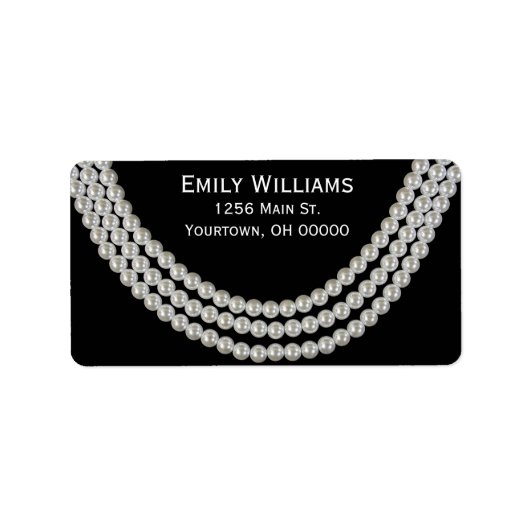 Elegant String of Pearls on Black ラベル (正面)